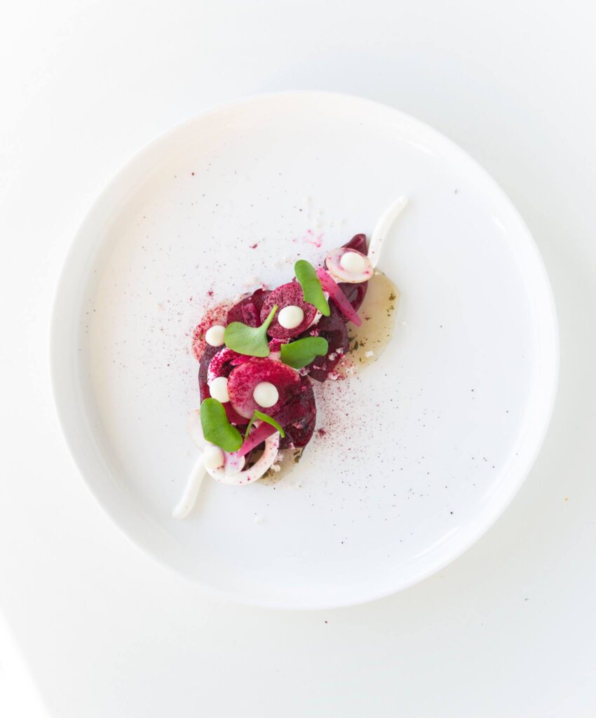 ProVeg Food Service Horeca België Bietjes 'carpaccio' en Aardpeer